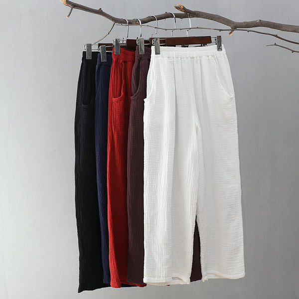 Women Loose Linen and Cotton Pants