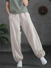 Women Sand-Washed Linen and Cotton Loose Lantern Pants