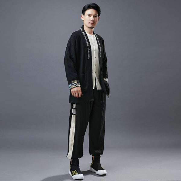 Men Asian Style Linen and Cotton Short Jacket