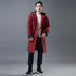 Men Simple Casual Style Linen and Cotton Middle Length Buckle Quilted Hoodie Coat