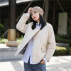 Women Artsy Short Length Linen and Cotton Quilted Round Neck Jacket