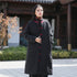 Women Retro Style Middle Length Linen and Cotton Quilted Stand Collar Coat