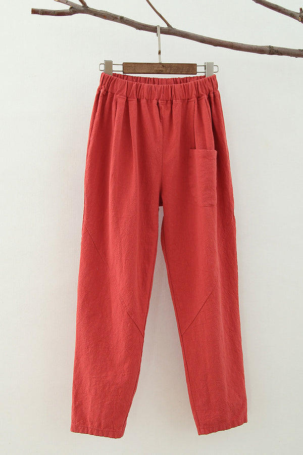 Women Casual Linen and Cotton Pants
