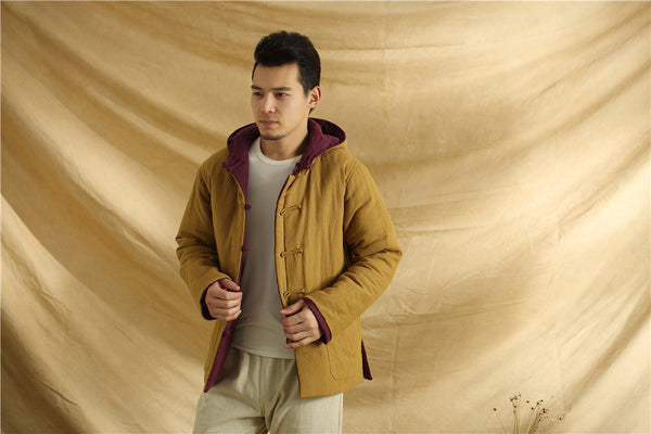 Men Linen and Cotton Double Sided Jacket