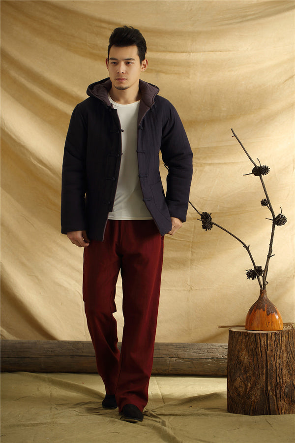 Men Linen and Cotton Double Sided Jacket