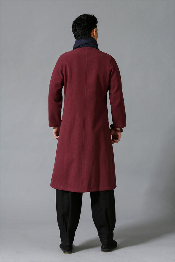 Men Retro Hanfu Style Linen and Cotton Jacket