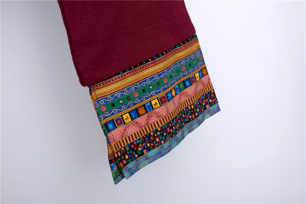 Men Retro Chinese Folk Style Linen and Cotton Poncho