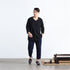 Men Asian Retro Zen Style Linen and Cotton 3/4 Sleeve Tops