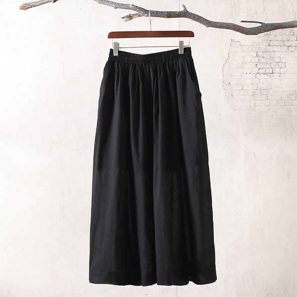 Women Yoga Style Loose Large Size Linen and Cotton Wide Leg Pants