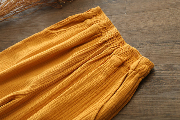 Women Simple Casual Linen and Cotton Pants