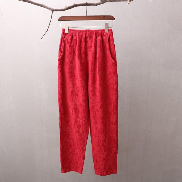 30% Sale!!! Women Simple Casual Linen and Cotton Pants