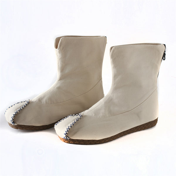 Asian Style Pure Color Natural Canvas Boot