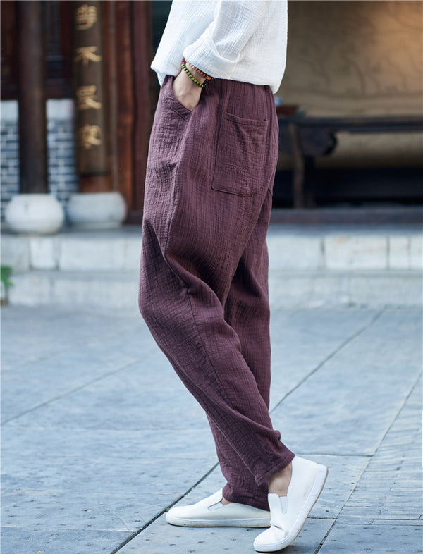 Women Cotton and Linen Loose pants