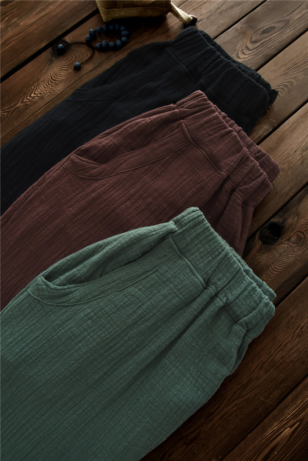 Women Cotton and Linen Loose pants