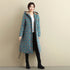Women Casual Style Long Linen and Cotton Small Flower Printed Quilted Coat (inner with velvet)