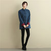 Women Chinese Style Linen and Cotton Short Jacket (inner with velvet)