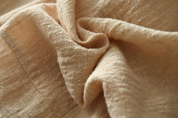 Simple Pure Color Linen and Cotton Loose Style Women Middle Sleeve Blouses