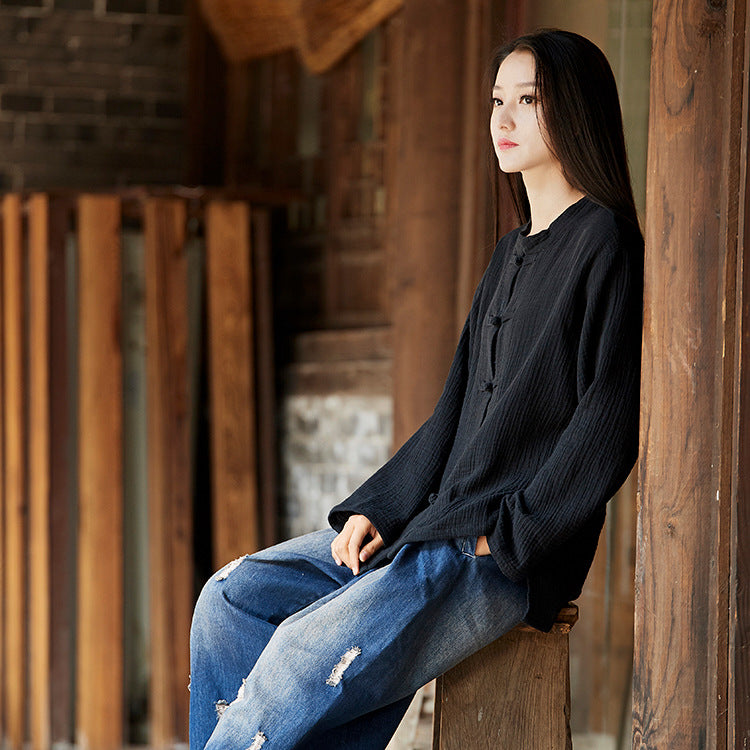 Long black sales linen cardigan
