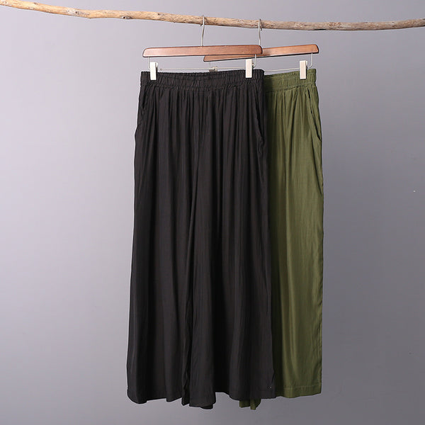 Women Yoga Palazzo Style Cupro Fabric Lantern Palazzo Wide Leg Pants