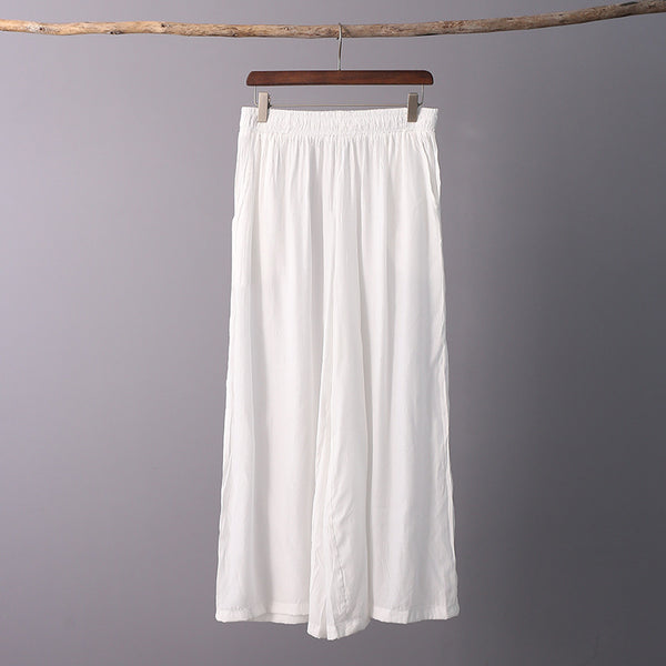 Women Yoga Palazzo Style Cupro Fabric Lantern Palazzo Wide Leg Pants