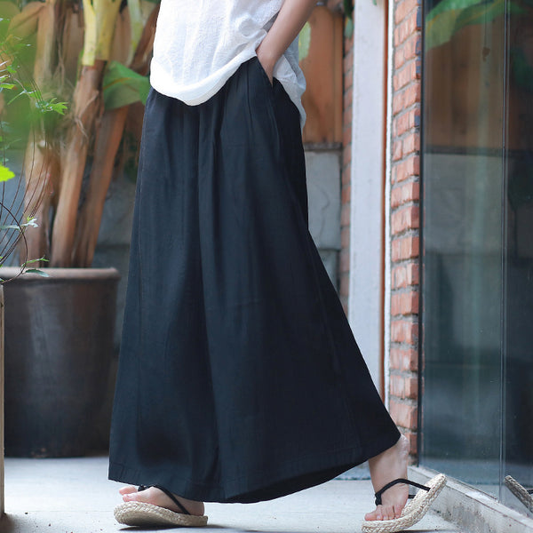 Women Yoga Palazzo Style Cupro Fabric Lantern Palazzo Wide Leg Pants
