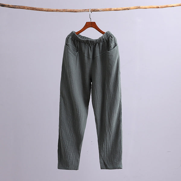 Women Causal Light Linen and Cotton Pants