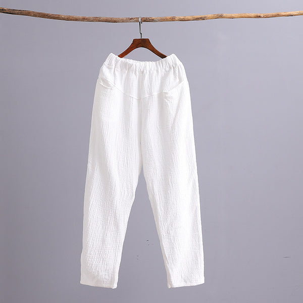Women Causal Light Linen and Cotton Pants
