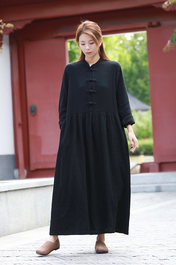 White Dress/ Maternity dress/ Linen Dress/ Summer Dress/ Tea Length Dress/ Casual dress/ High Waist Dress