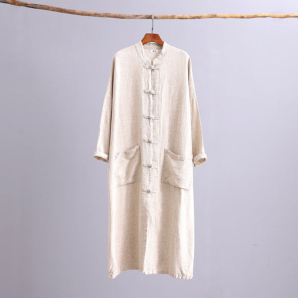 Women Eastern Style Linen and Cotton Coat