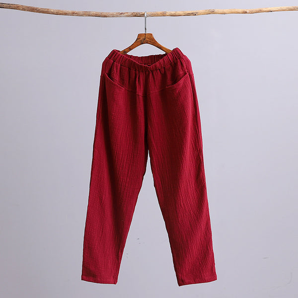 Women Causal Light Linen and Cotton Pants