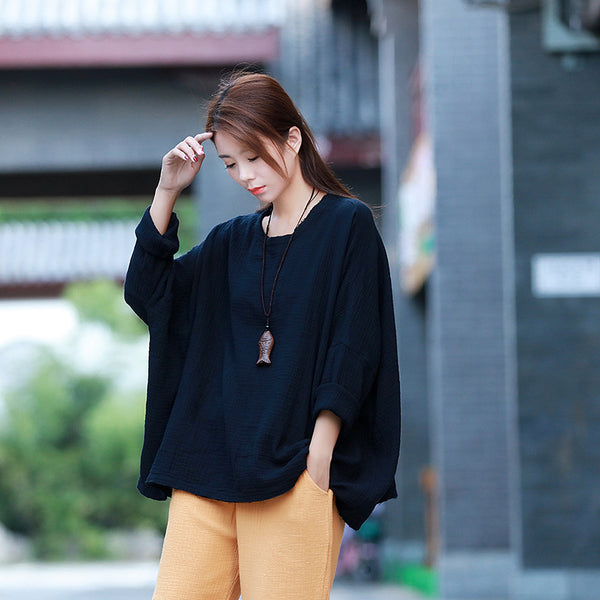 Simple Loose Comfort Long Sleeve T-shirt