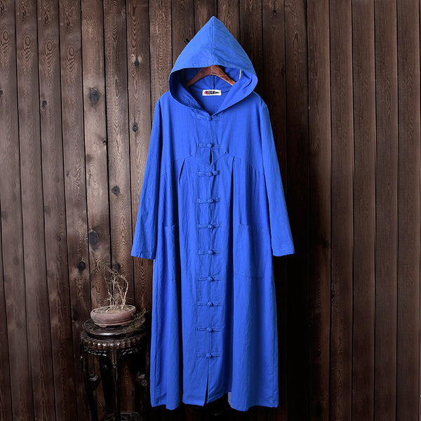 Women Witch Robes Style Linen and Cotton Coat Hoodie