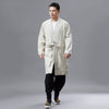 Men Retro Classic Style Linen and Cotton V Neck Coat