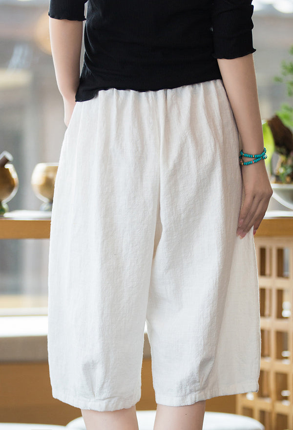 2022 Summer NEW! Women Modern Style Linen and Cotton Shorts
