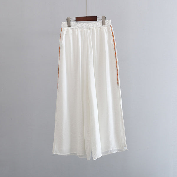 2022 Summer NEW! Women Zen Style Soft Wide Leg Cropped Pants