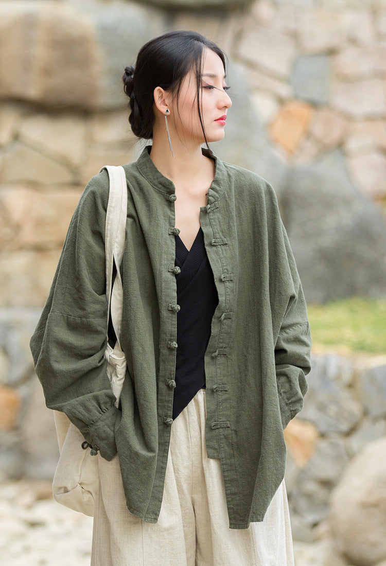 2022 Summer NEW! Women Linen and Cotton Loose Thin Zen Style