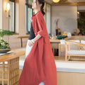 Summer NEW! Women Linen and Cotton Loose Causal Style Cardigan Thin Long Coat