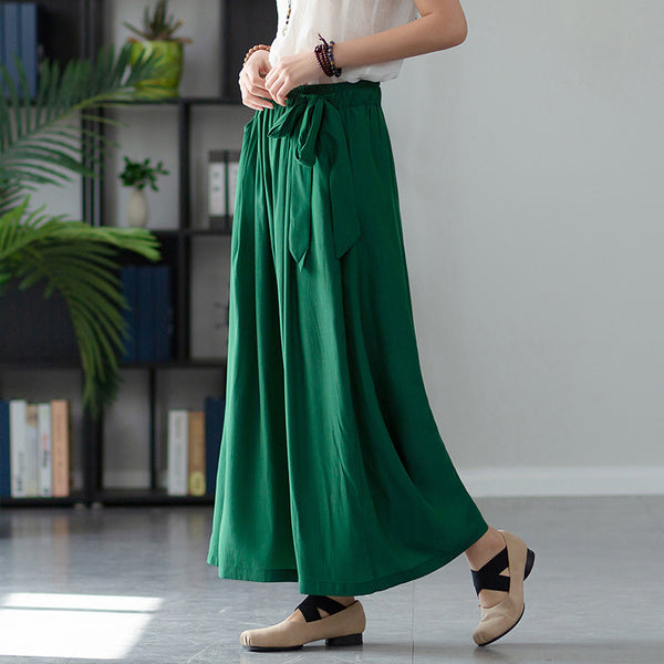 2022 Summer NEW! Women Retro Style Soft Wide Leg Cropped Pants