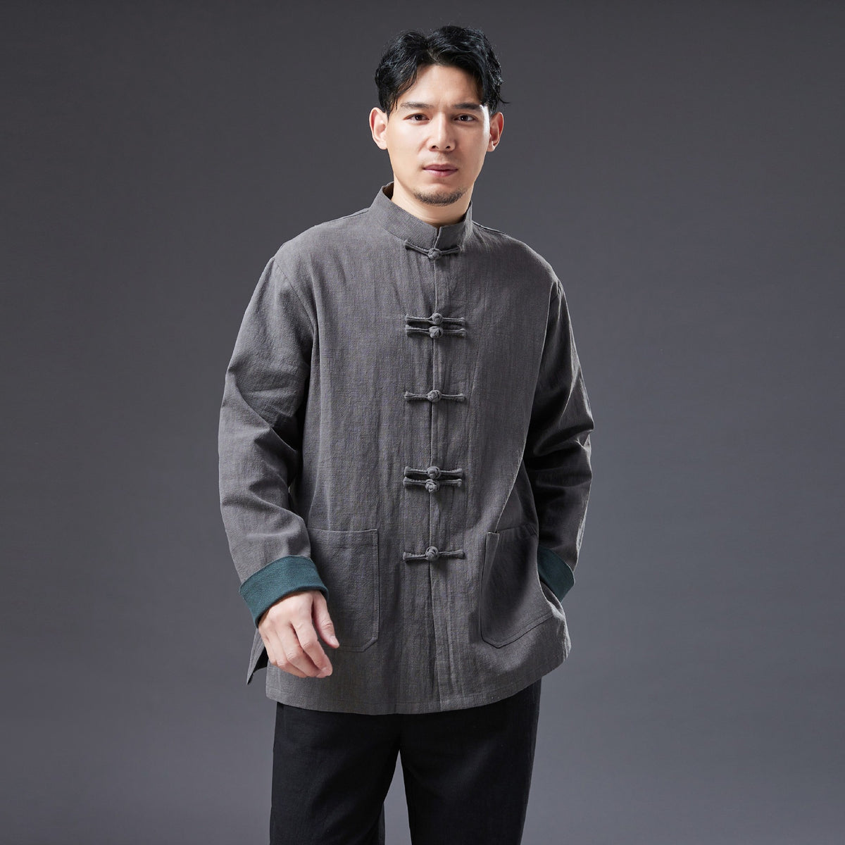 Summer NEW! Men Asian Style Linen and Cotton Long Sleeve Cardigan Thin Jacket