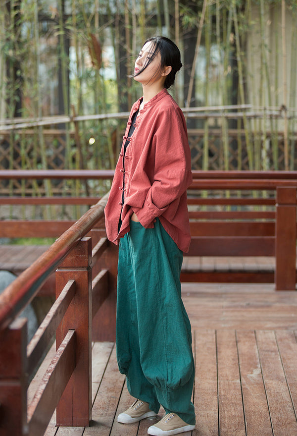 2022 Summer NEW! Women Linen and Cotton Loose Thin Zen Style cardigan Thin Jacket