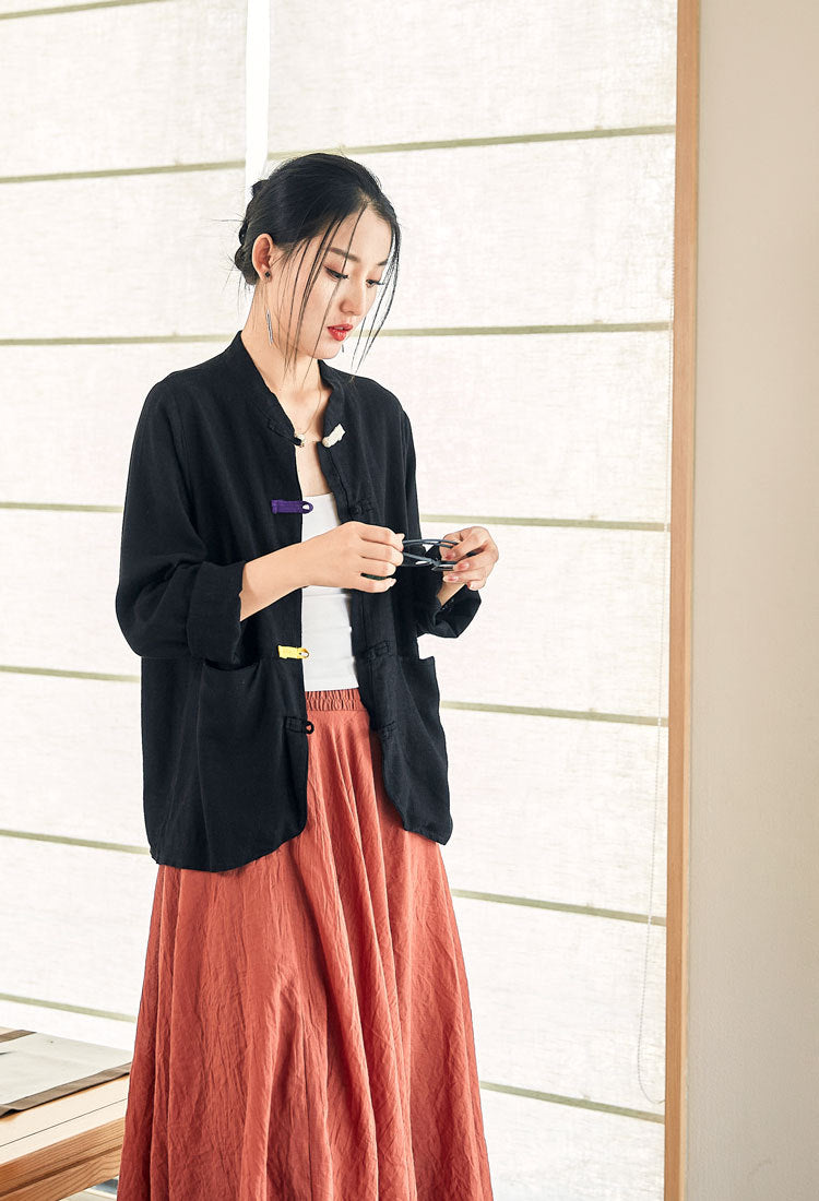 Summer NEW! Women Linen and Cotton Chinese Style Short Jacket