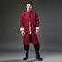 2021 Winter NEW! Men Retro Chinese Style Linen and Cotton Quilted Long Tunic Coat