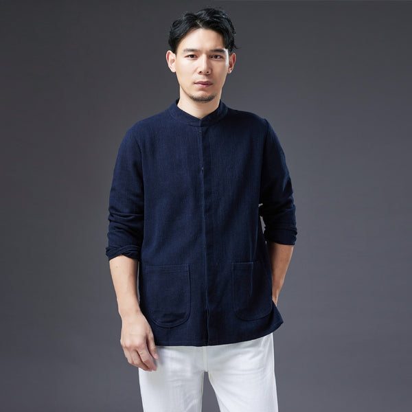 2022 Summer NEW! Men Causal Style Linen and Cotton Long Sleeve Simple Shirts