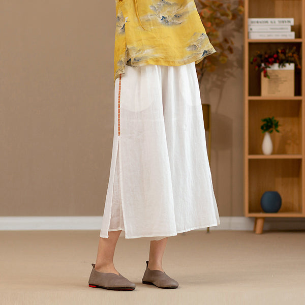 2022 Summer NEW! Women Zen Style Soft Wide Leg Cropped Pants