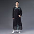 Men Classic Asian Style Linen Long Sleeve Round Neck Bamboo Printed Cheongsam