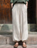 Women Retro Causal Lantern Style Linen and Cotton Patchwork Pants