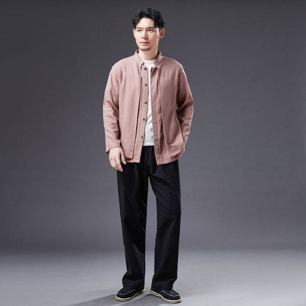 2022 Summer NEW! Men Causal Style Linen and Cotton Long Sleeve Modern Shirts