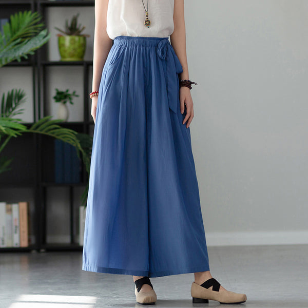 2022 Summer NEW! Women Retro Style Soft Wide Leg Cropped Pants