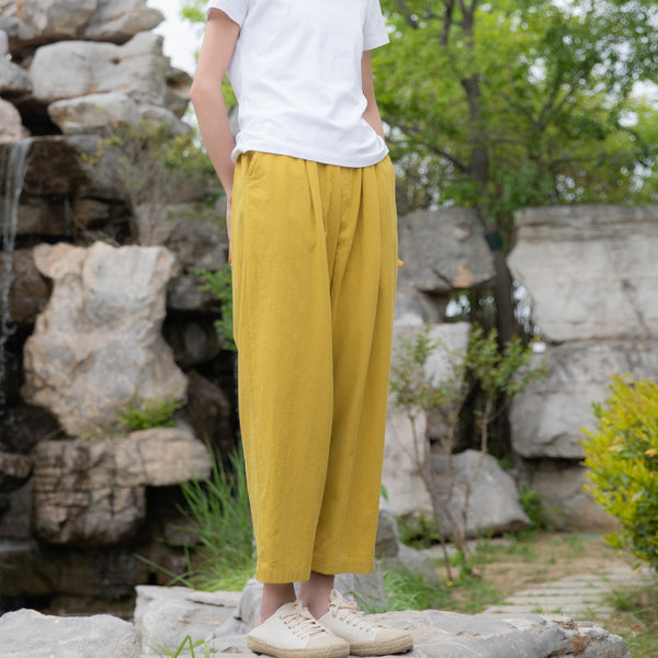2022 Summer NEW! Women Causal Style Linen and Cotton Pegged Pants