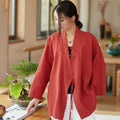 Summer NEW! Women Linen and Cotton Loose Thin Zen Style Short Jacket